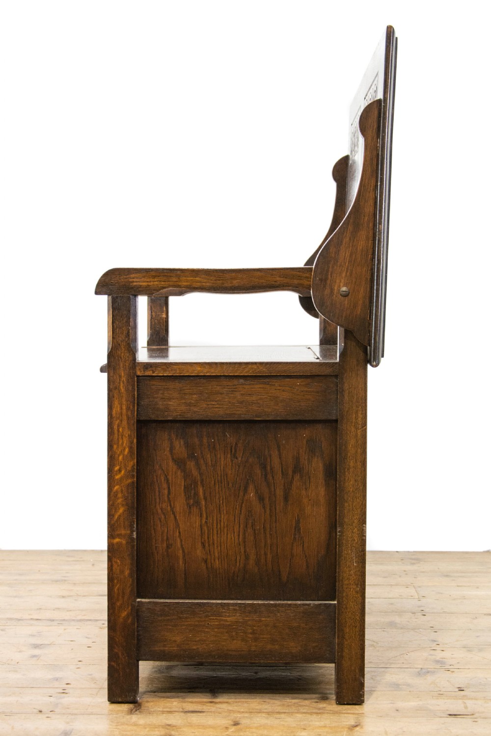 Antique Oak Monk’s Bench  View VIII