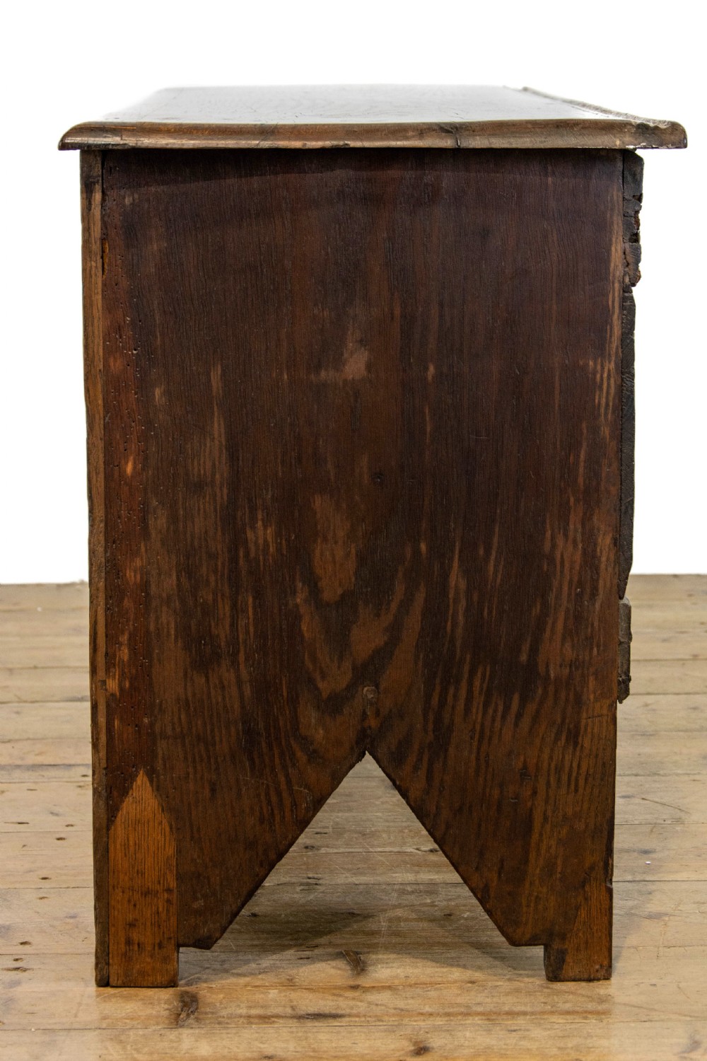  Small 18th Century Carved Oak Coffer  View X
