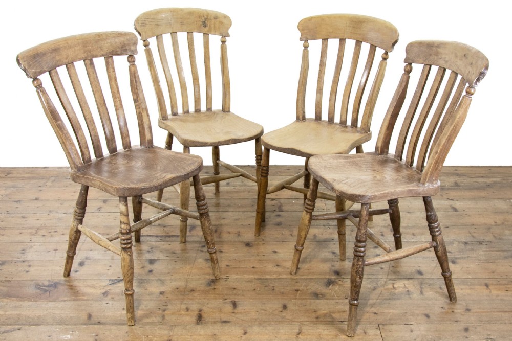 Set of Four Farmhouse Kitchen Chairs View II