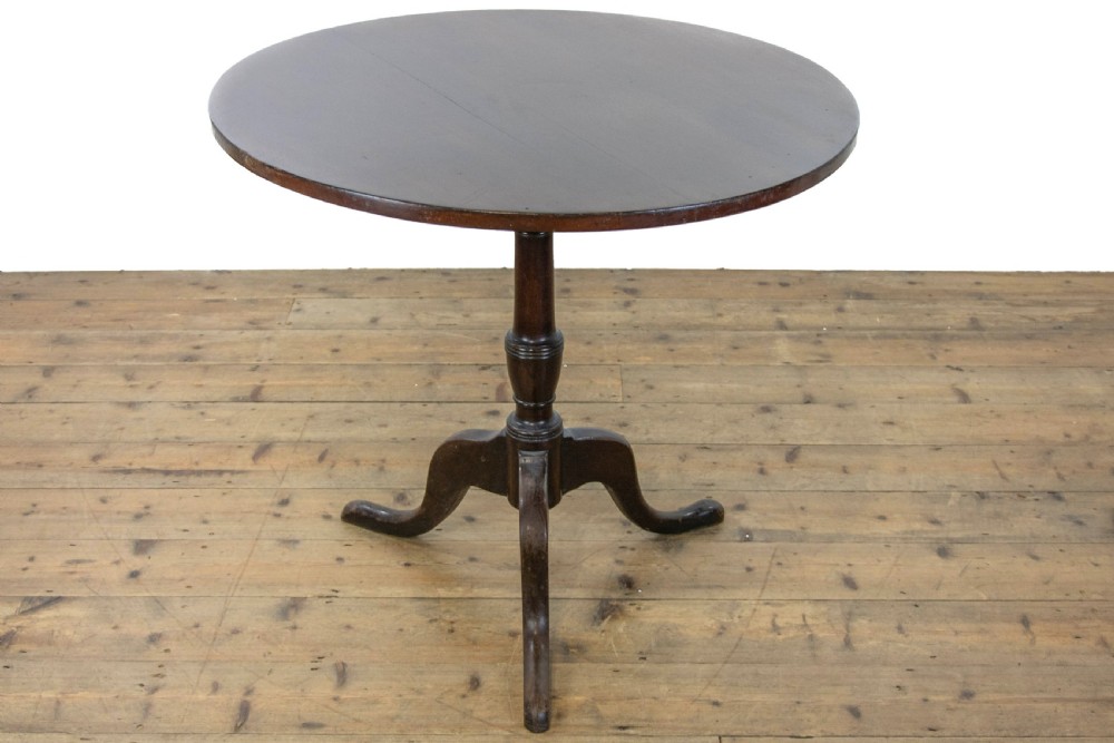 19th Century Mahogany Tilt Top Pillar Table View VI