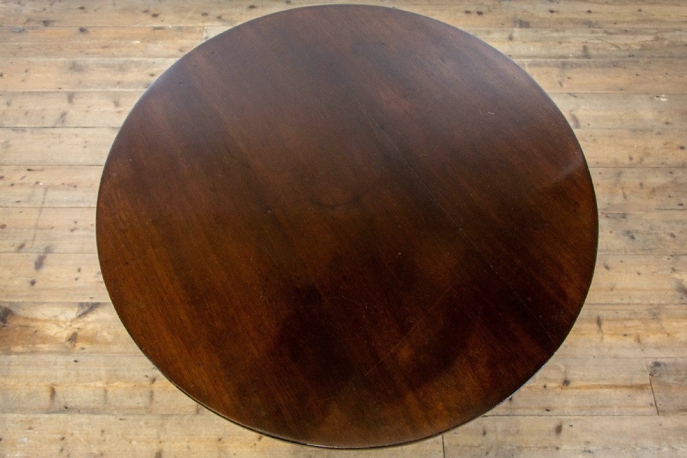 19th Century Mahogany Tilt Top Pillar Table View IX