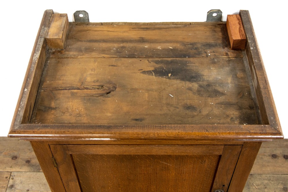 Small Antique Oak Hanging Cupboard View V