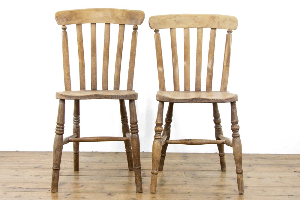 Pair of Similar Rustic Farmhouse Kitchen Chairs View III