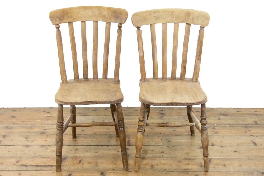 Pair of Similar Rustic Farmhouse Kitchen Chairs View IV