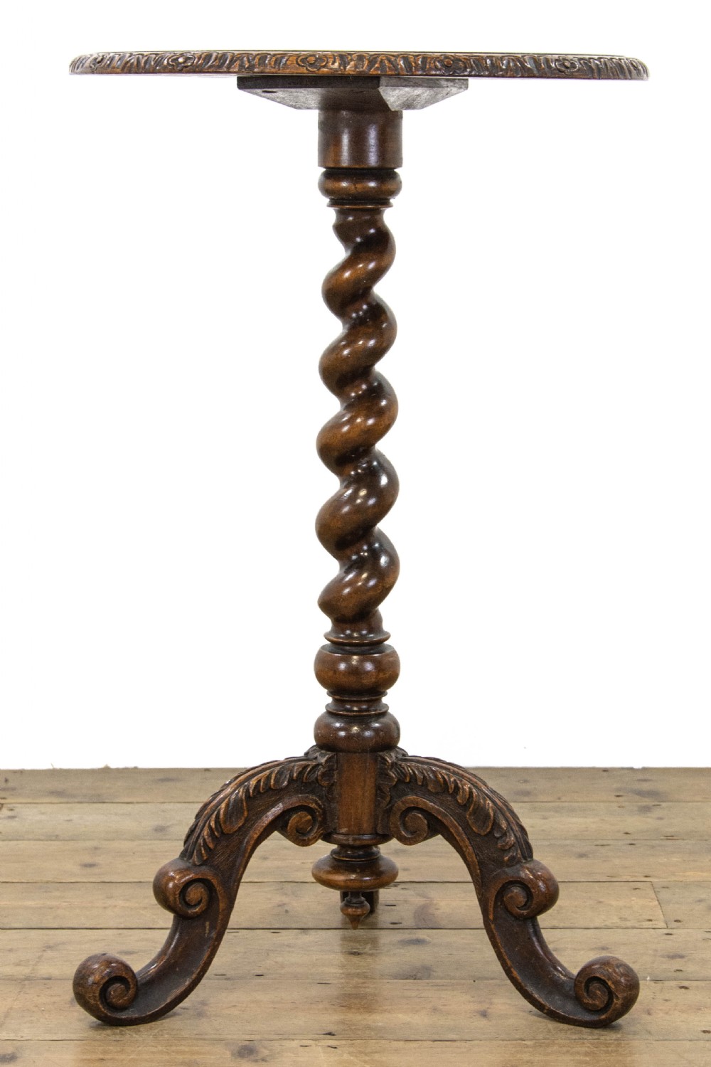 Victorian Carved Oak Side Table View II