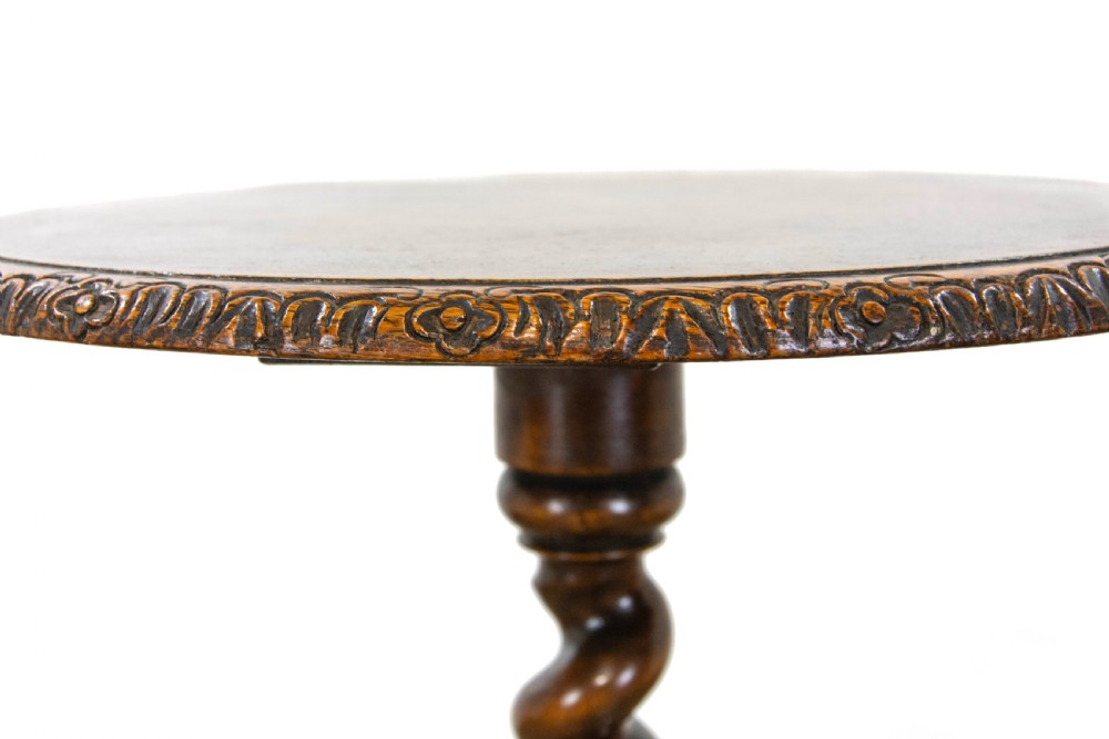 Victorian Carved Oak Side Table View IV