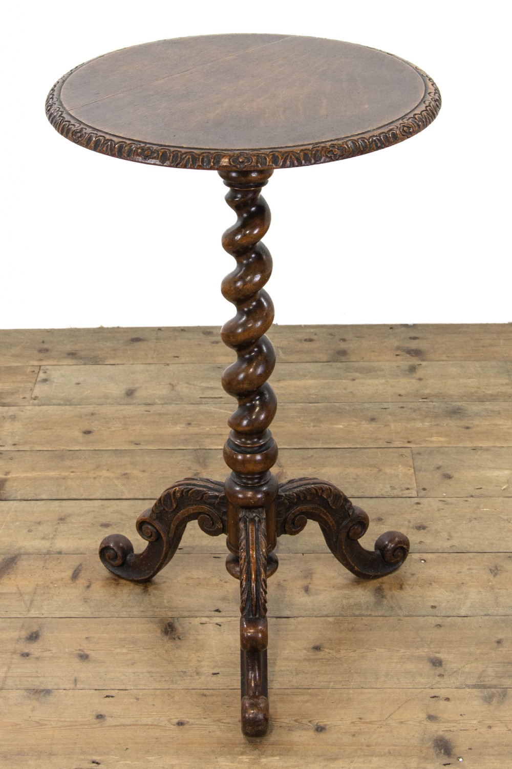 Victorian Carved Oak Side Table View V
