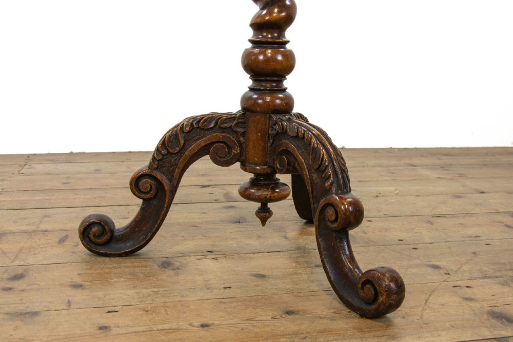 Victorian Carved Oak Side Table View VII