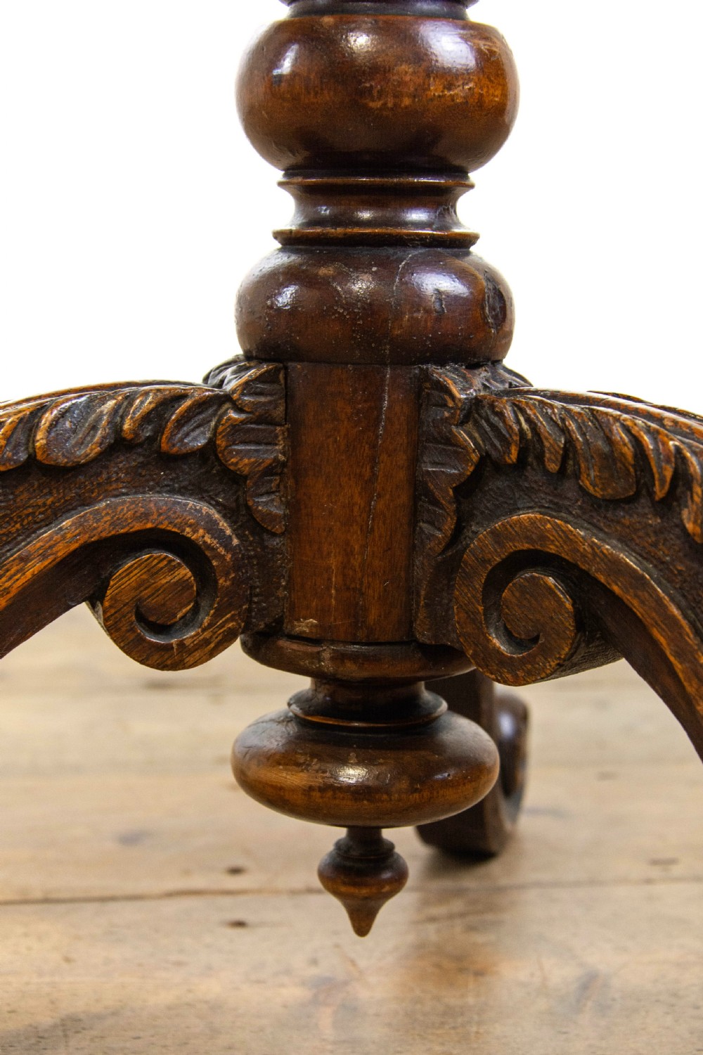 Victorian Carved Oak Side Table View X