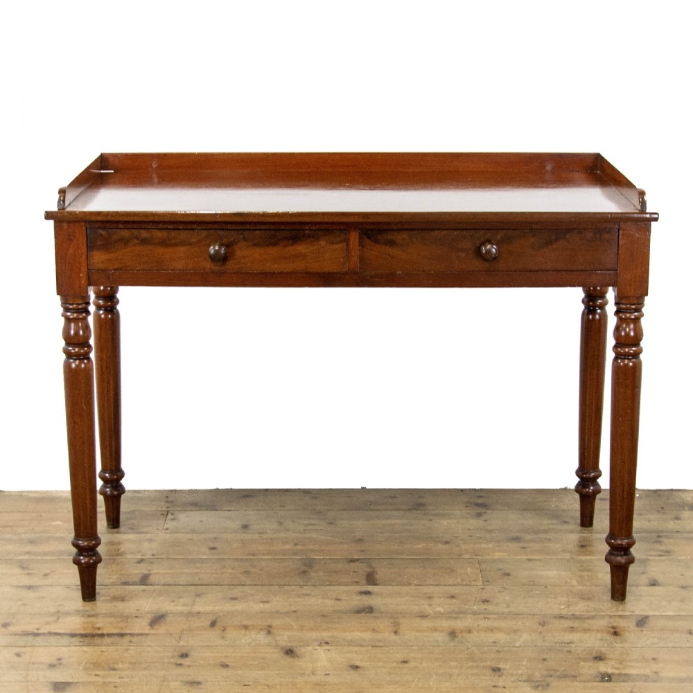 Victorian Mahogany Two Drawer Side Table