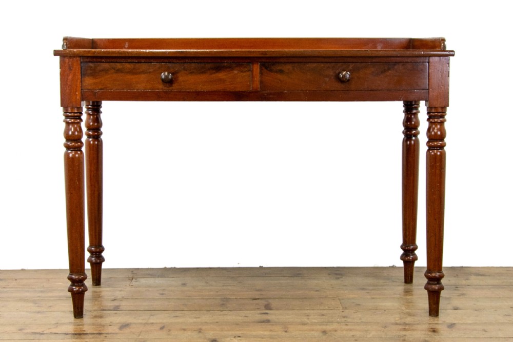 Victorian Mahogany Two Drawer Side Table View II