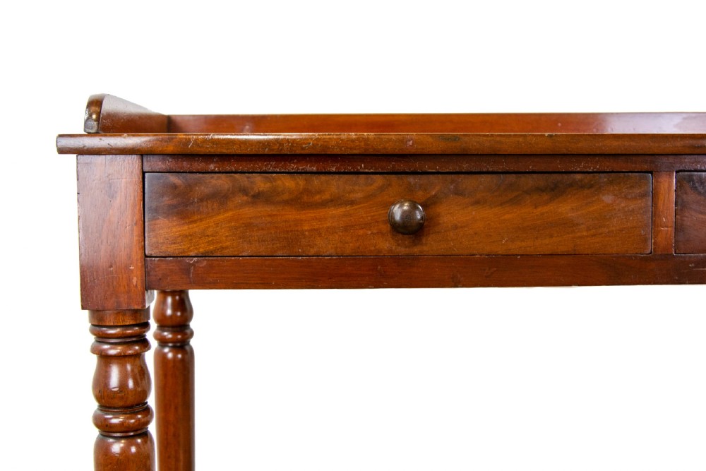Victorian Mahogany Two Drawer Side Table View III