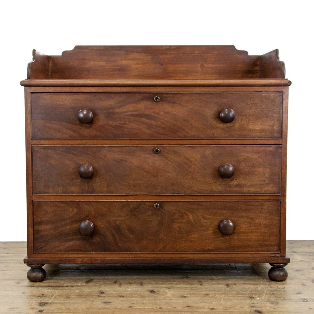 Antique Mahogany Chest of Drawers with Gallery