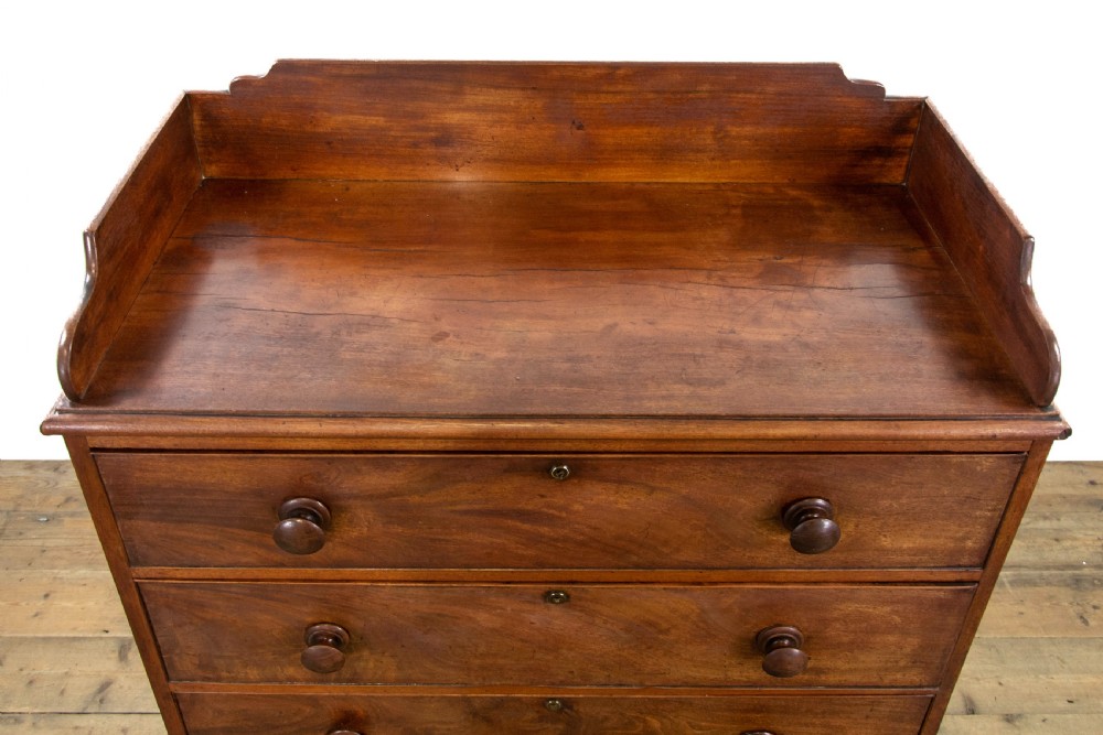 Antique Mahogany Chest of Drawers with Gallery View II
