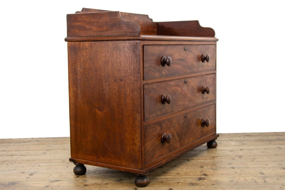 Antique Mahogany Chest of Drawers with Gallery View VI