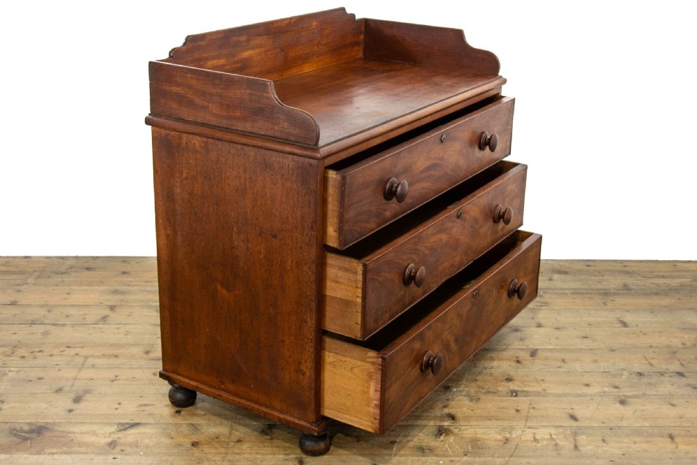Antique Mahogany Chest of Drawers with Gallery View VII