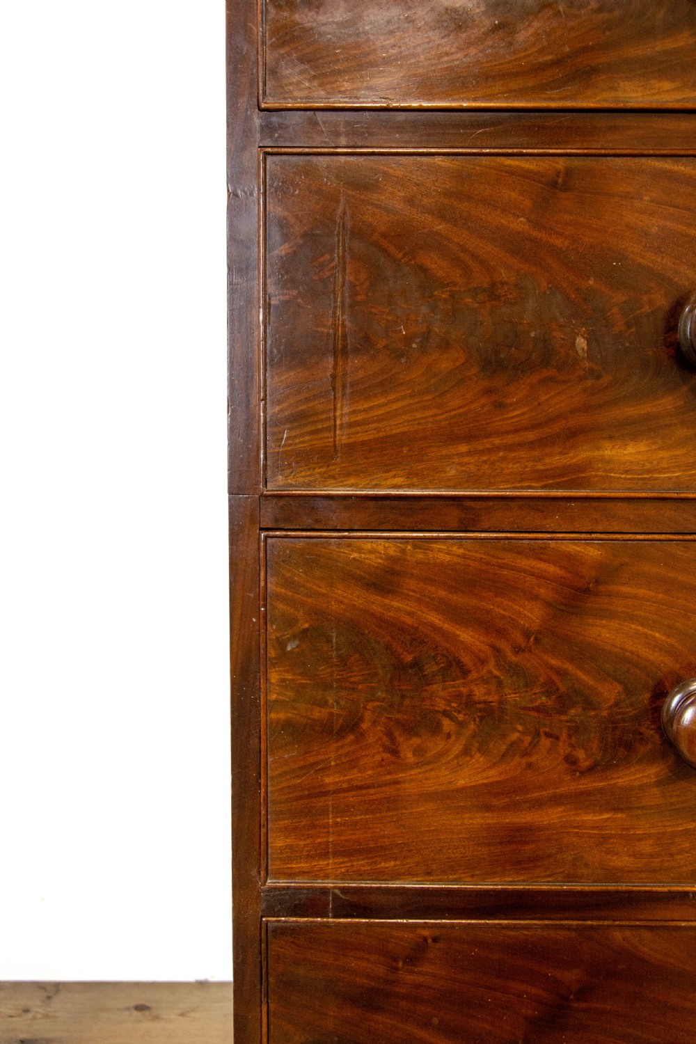 Large Two Part Victorian Mahogany Chest of Drawers View IV