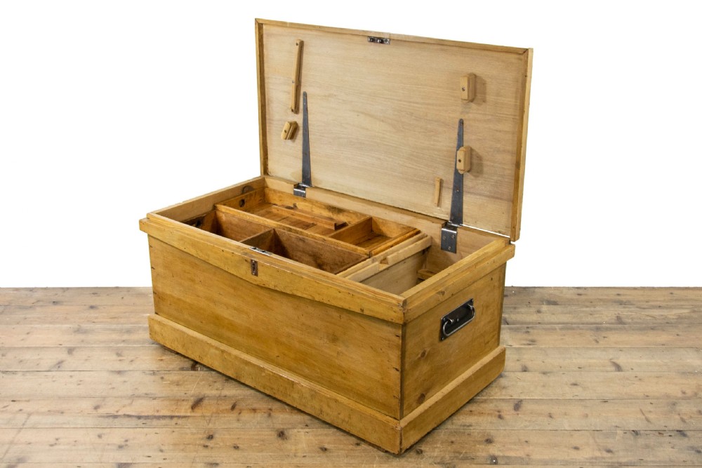 Antique Pine Carpenter’s Tool Chest or Trunk View VI