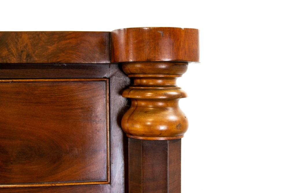 Large Antique Mahogany Bow Front Chest of Drawers  View V