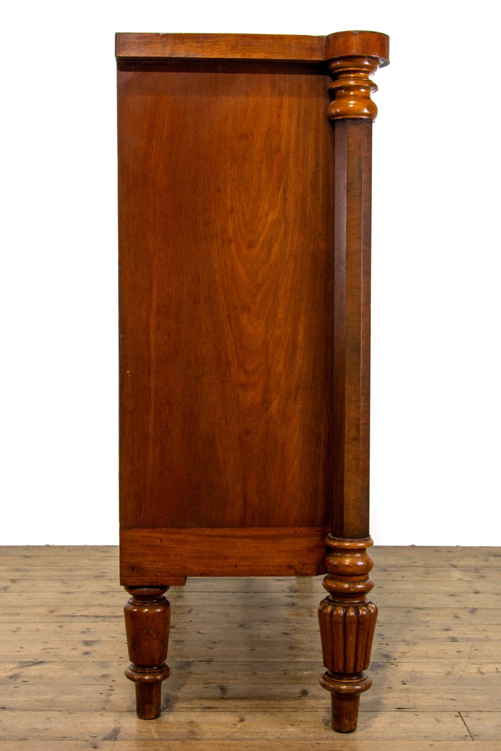 Large Antique Mahogany Bow Front Chest of Drawers  View X