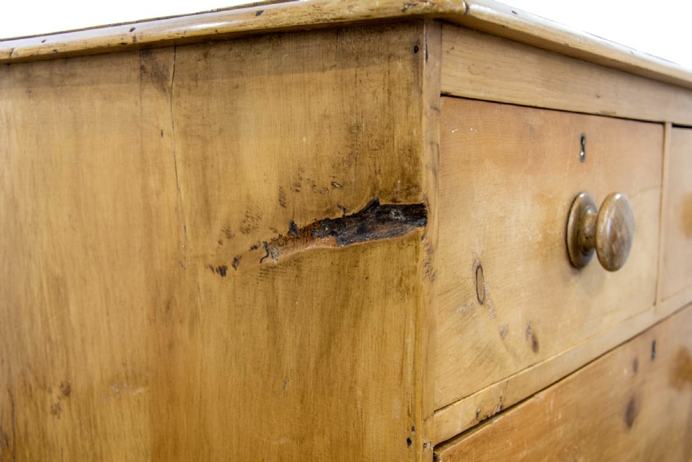 Small Antique Pine Chest of Drawers View VIII