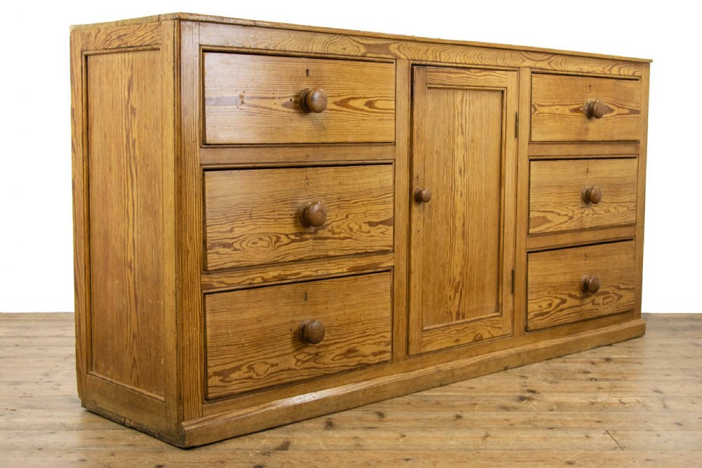 Rustic Antique Pine Dresser Base View IV