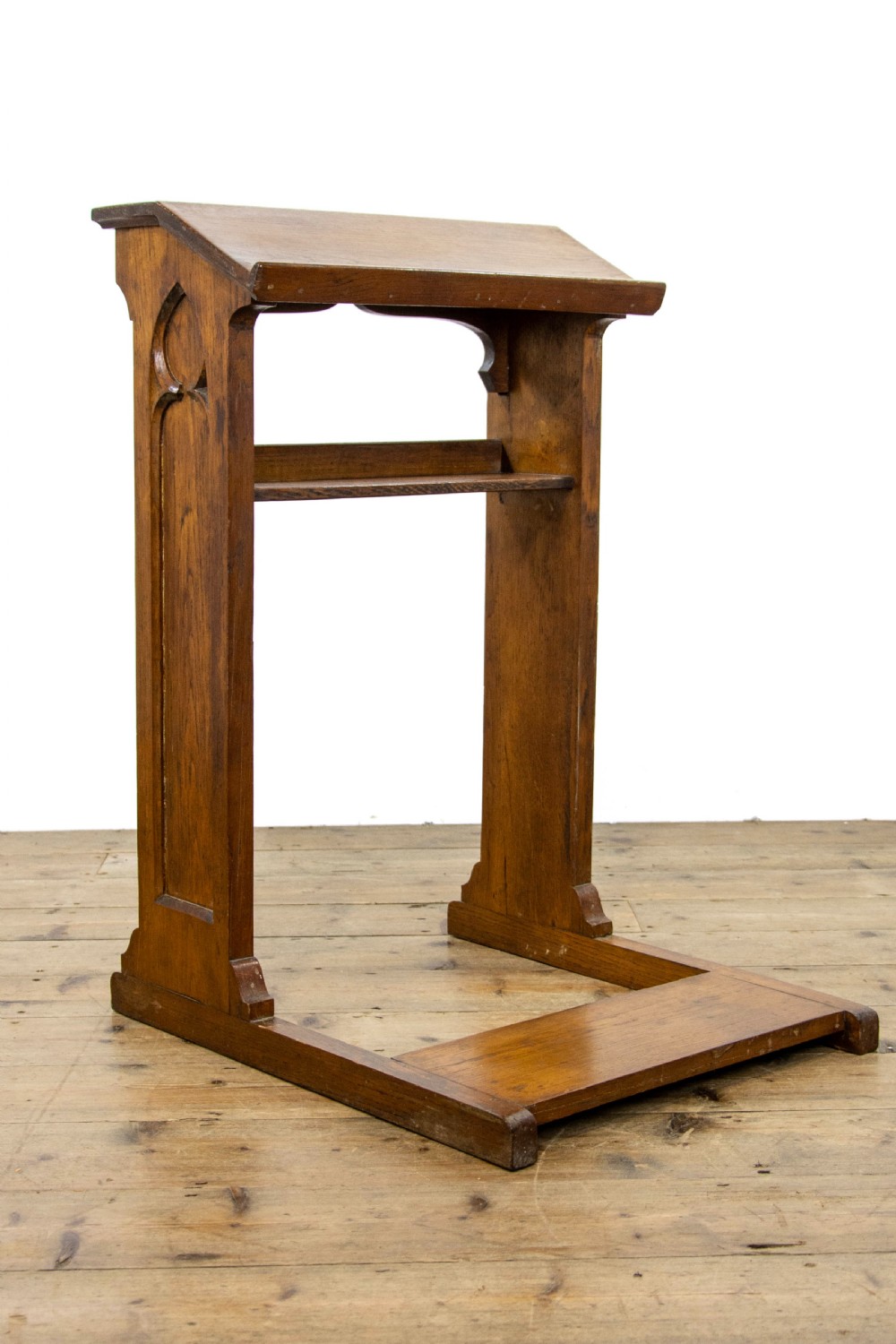 Antique Pitch Pine Prayer Stand View II