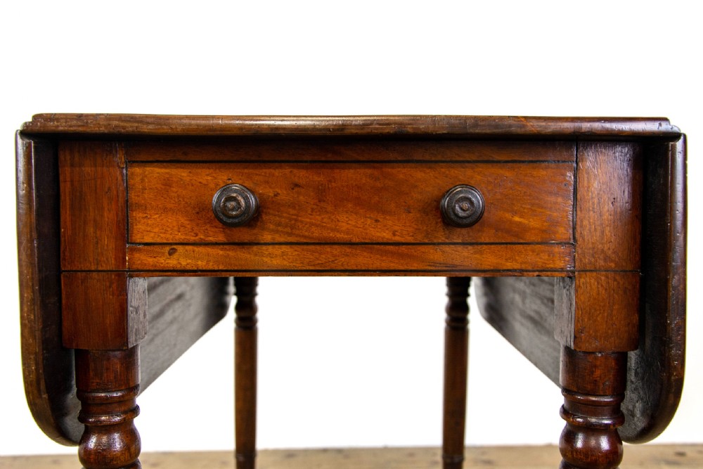 Small Antique Mahogany Pembroke Table View IX