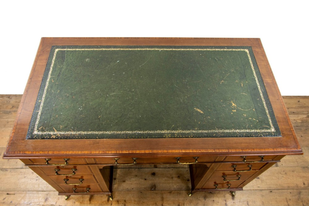 Antique Edwardian Inlaid Mahogany Desk  View III