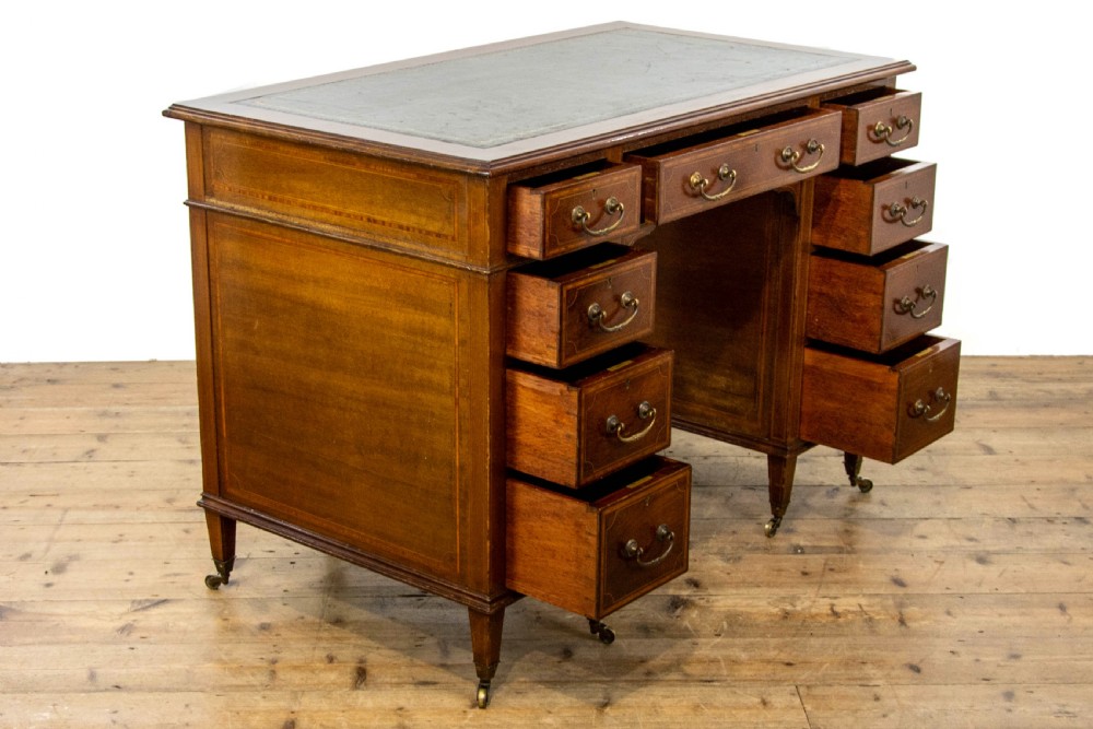 Antique Edwardian Inlaid Mahogany Desk  View V