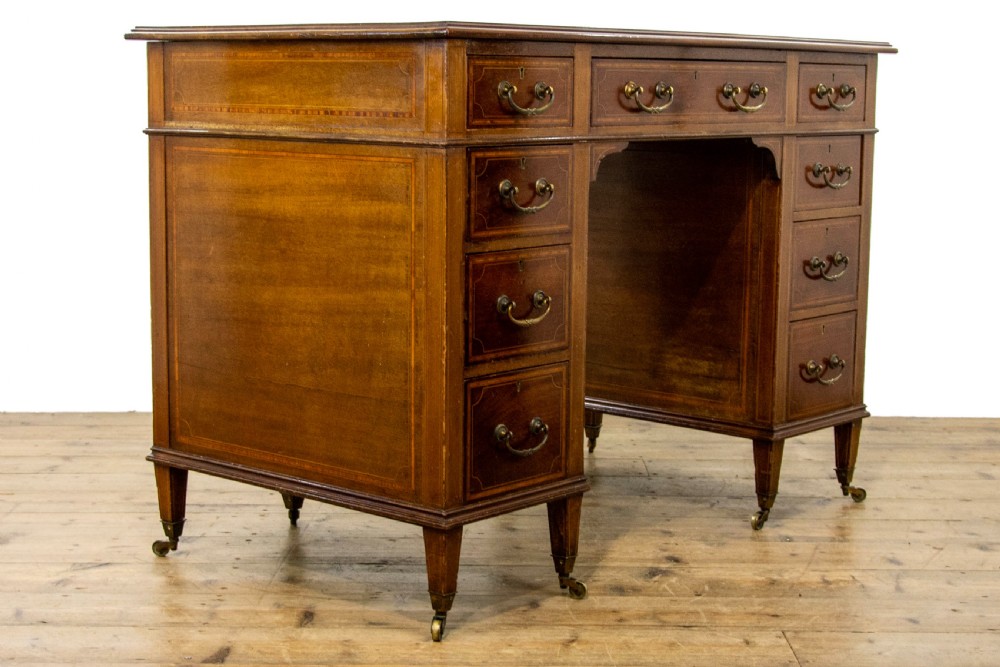 Antique Edwardian Inlaid Mahogany Desk  View VII