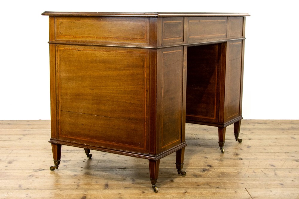 Antique Edwardian Inlaid Mahogany Desk  View X