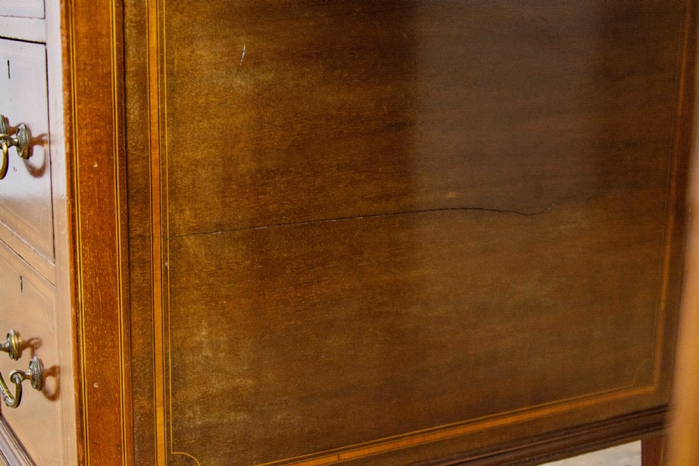Antique Edwardian Inlaid Mahogany Desk  View XII