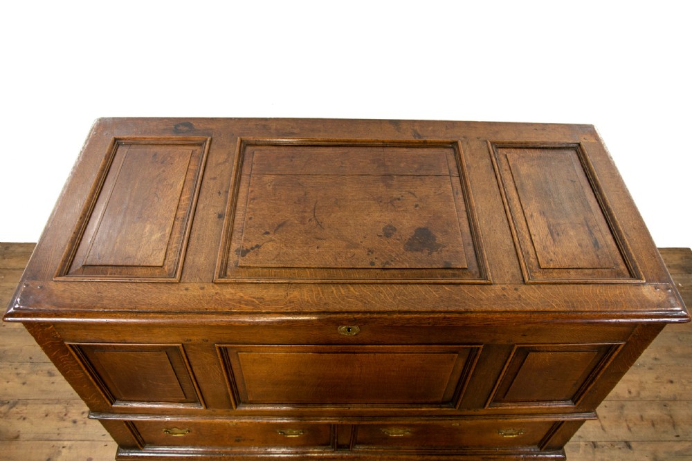 Large Georgian Oak Mule Chest View V