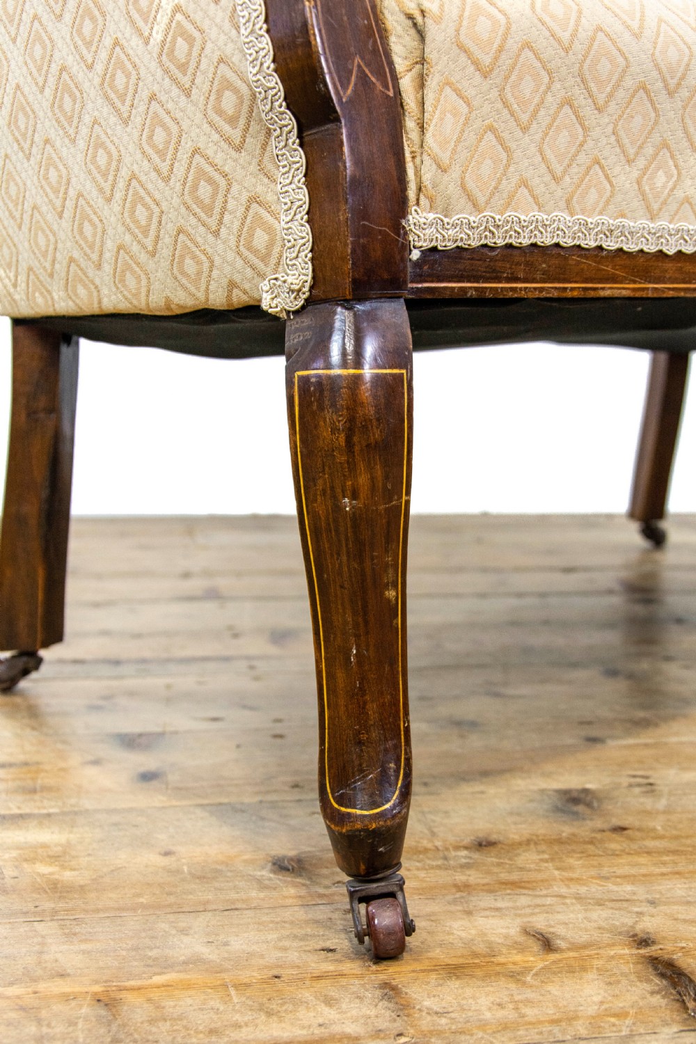 Antique Edwardian Mahogany Settee  View III