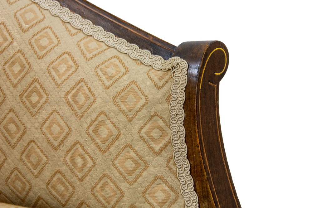 Antique Edwardian Mahogany Settee  View IV