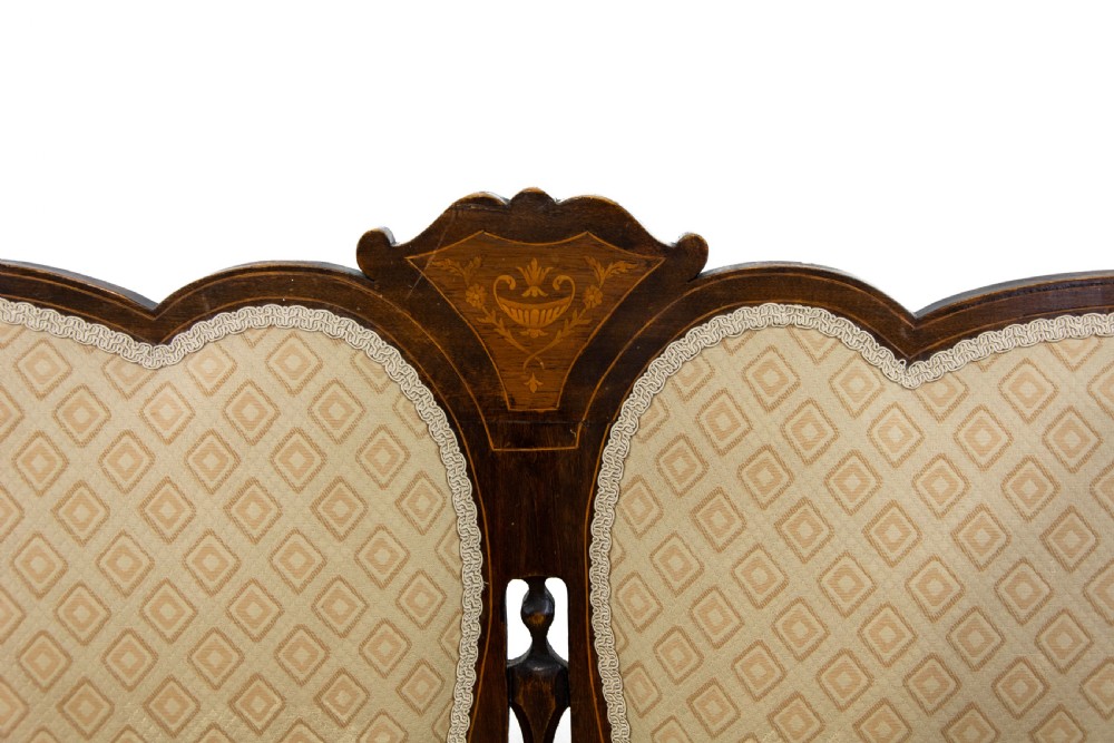 Antique Edwardian Mahogany Settee  View VIII