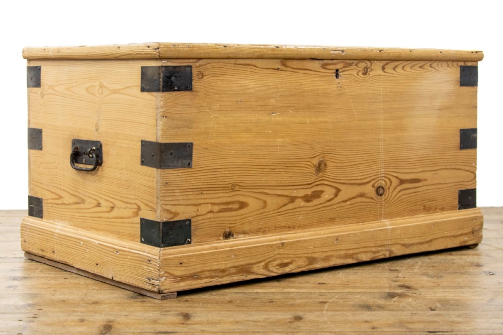 Rustic Antique Pine Trunk or Chest View IV
