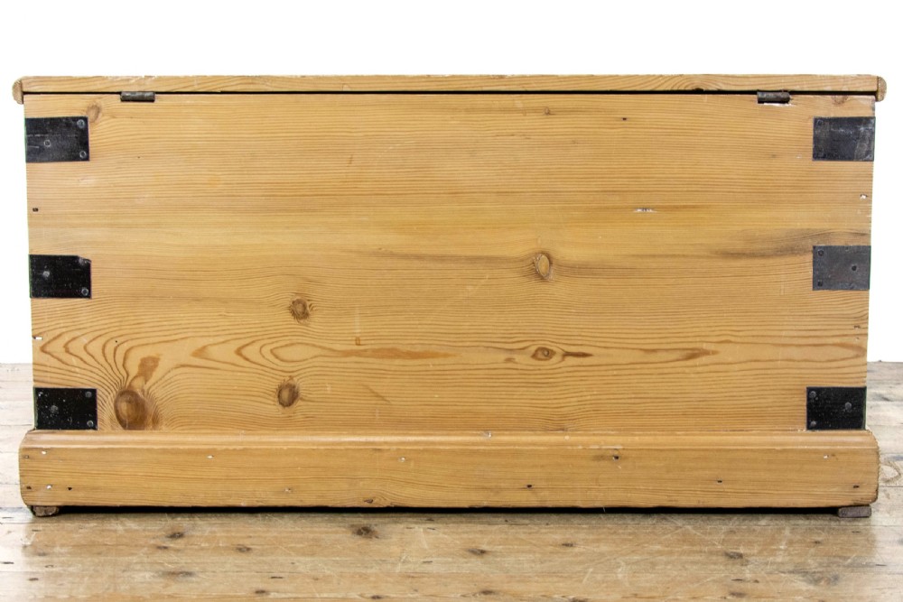 Rustic Antique Pine Trunk or Chest View VIII