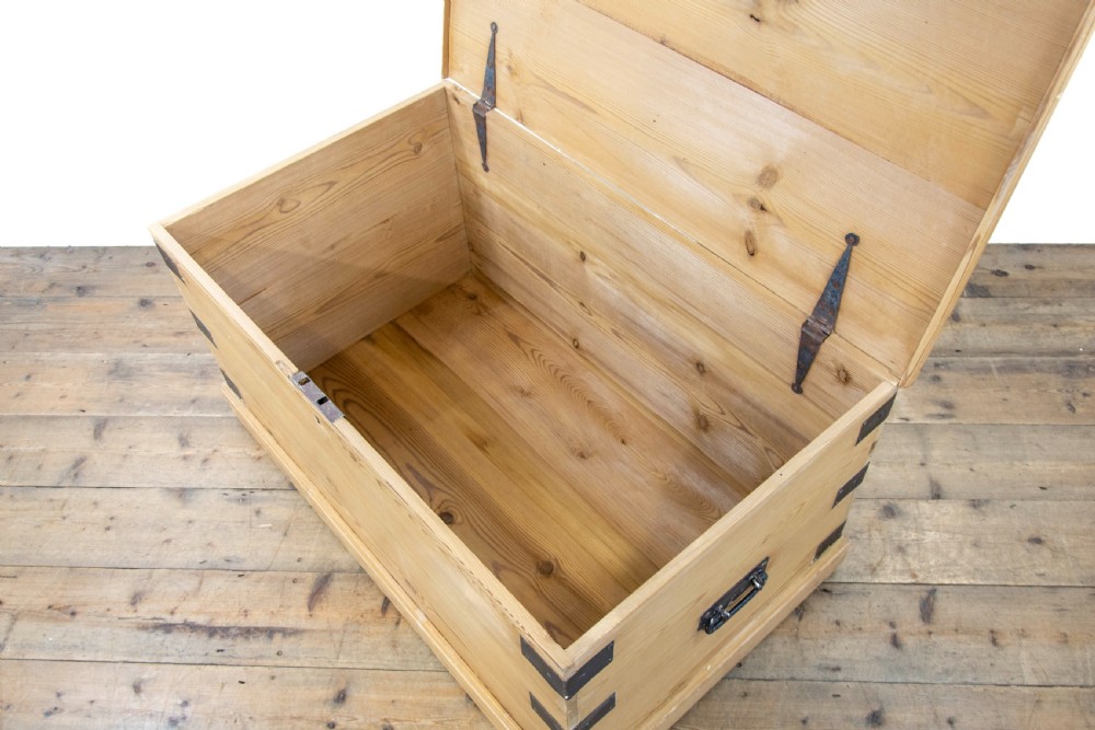 Rustic Antique Pine Trunk or Chest View IX