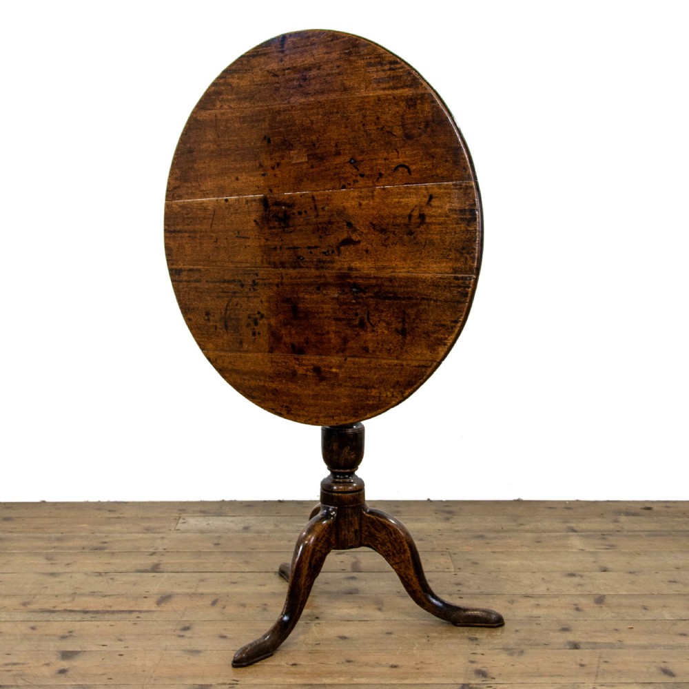 Antique Oak Tilt Top Tripod Table