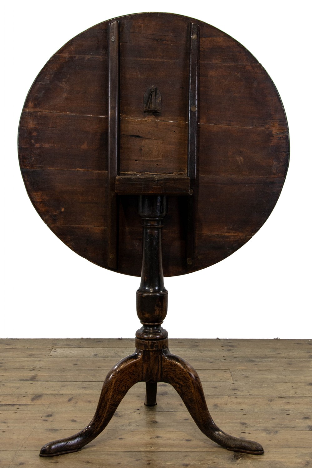 Antique Oak Tilt Top Tripod Table View VI