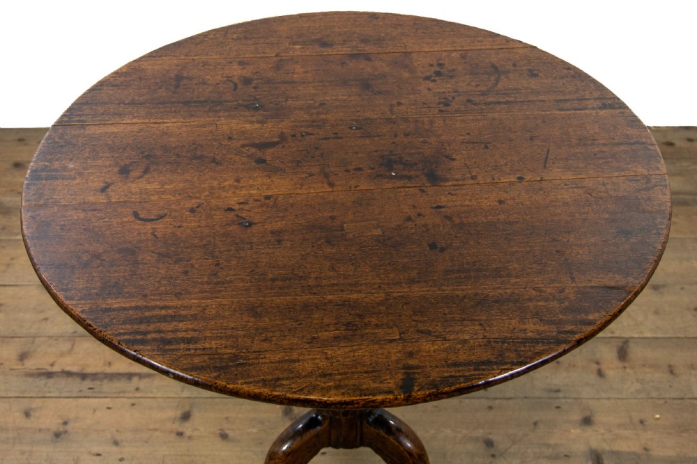 Antique Oak Tilt Top Tripod Table View VIII