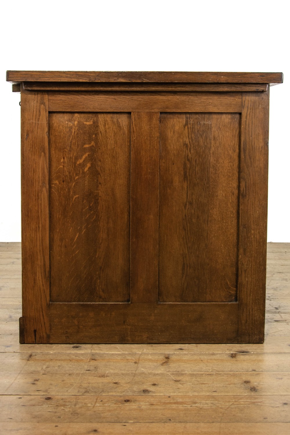 Antique Oak Kneehole Desk  View X