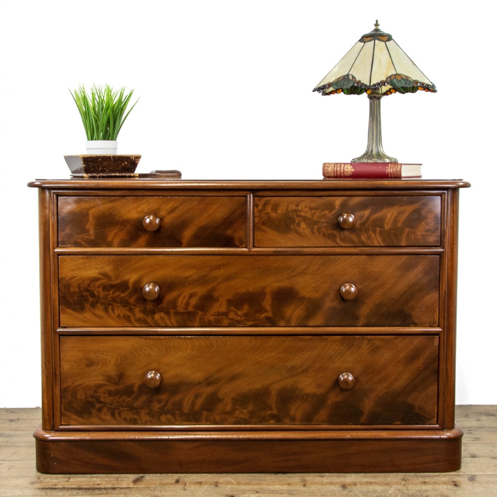 Low Victorian Mahogany Chest of Drawers