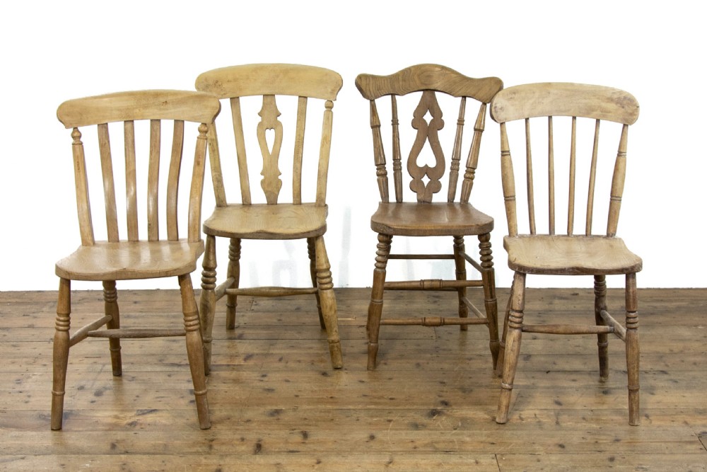 Four Mix and Match Antique Kitchen Chairs View II