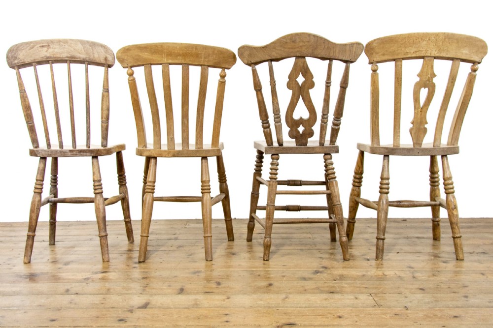 Four Mix and Match Antique Kitchen Chairs View VIII