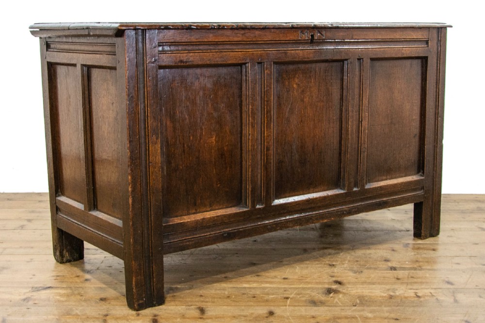 Antique Oak Coffer or Blanket Box  View II