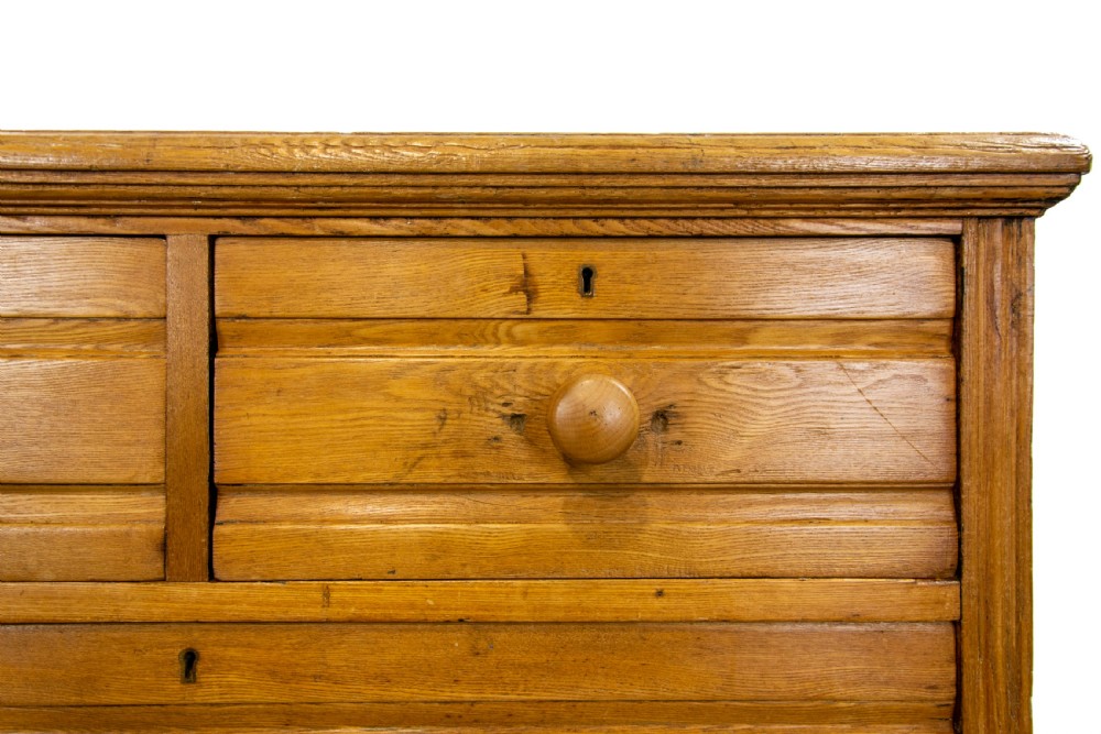 Antique Pale Oak Chest of Drawers View IV
