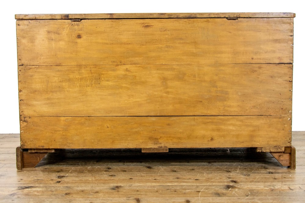Large Rustic Antique Pine Mule Chest or Blanket Box View XIII
